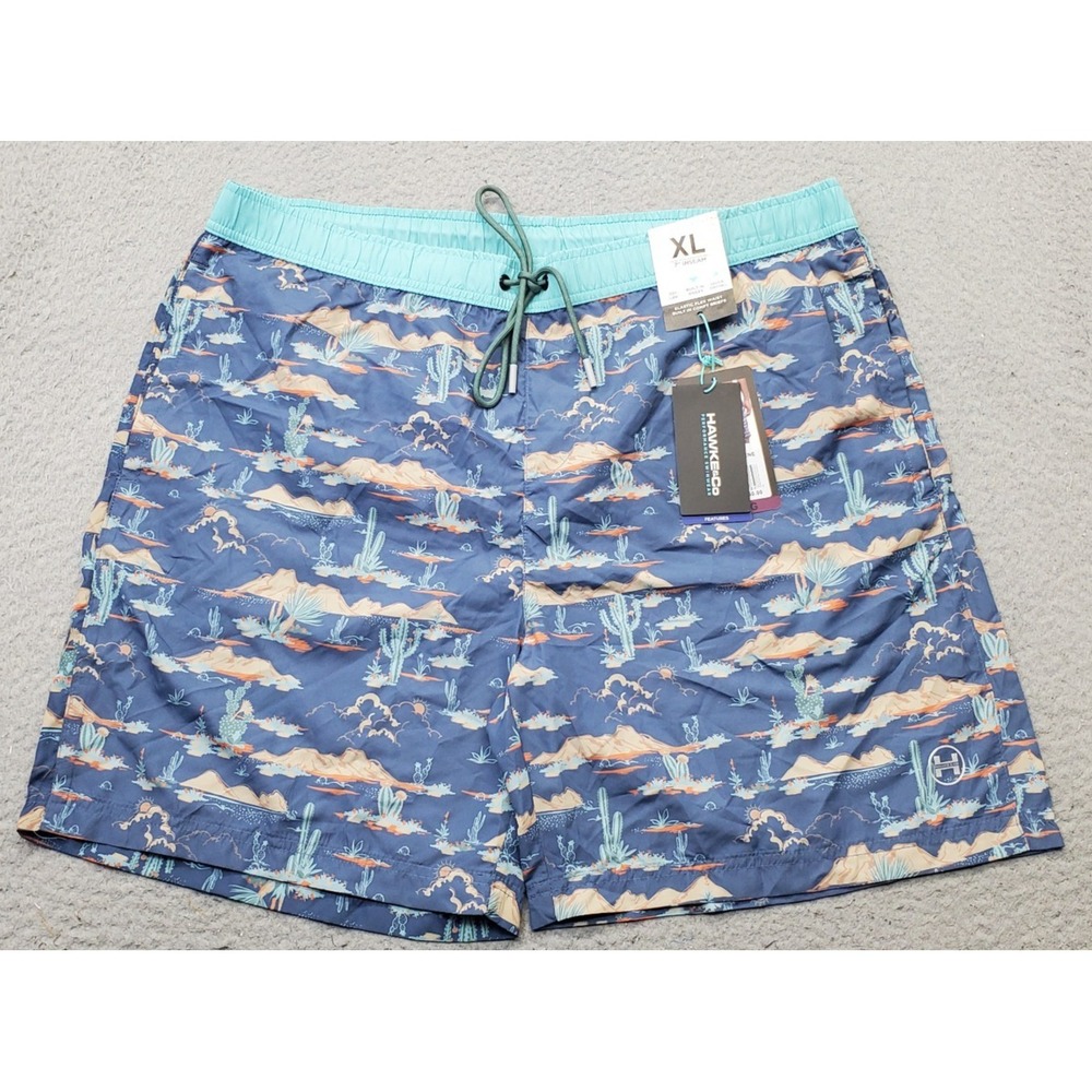 Hawke & Co Swim Trunks Mens XL Multi Desert Scene Print Mesh Lined Surf Surfing